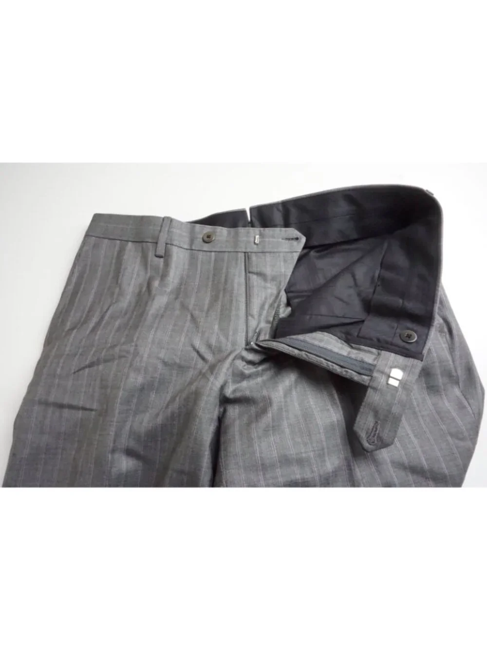 Raffaele Caruso Gray Striped Loro Piana Wool 2 Pc Suit Jacket Pant 38 US NEW